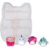 imageSquishville by Original Squishmallows Play and Display Storage  Four 2Inch Plush Included  Big Foot Axolotl Parrot Chameleon  Hang or Stand Display Case  Amazon Exclusive