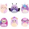 imageSquishville by Original Squishmallows Purple Pals Squad Plush  Six 2Inch Squishmallows Plush Including Bashira Mollie Carlota Patrick Rida and Jazzy  Toys for KidsPurple Pals
