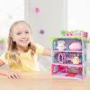 imageSquishville by Original Squishmallows Sweet Shop  Playset with 2Inch Priya The Purple Panda Treszure The Teal Cat ampamp Bistro Table and Chair  Toys for KidsBlue Seas Inn