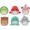 imageSquishville Mystery MiniSquishmallows Plush  Wildlife Squad  Six 2Inch Characters  Includes Michaela and Kiki Plus Four Mystery Figures  Irresistibly Soft Colorful PlushBlue  Orange  White