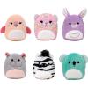 imageSquishville Mystery MiniSquishmallows Plush  Wildlife Squad  Six 2Inch Characters  Includes Michaela and Kiki Plus Four Mystery Figures  Irresistibly Soft Colorful PlushWildlife Squad