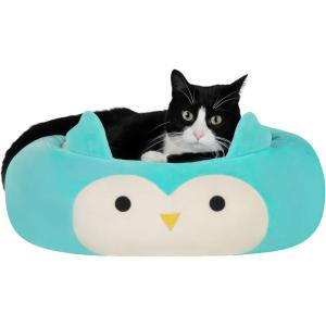 imageSquishmallows 20Inch Wendy Frog Pet Bed  Small Ultrasoft Official Squishmallows Plush Pet BedAqua Owl