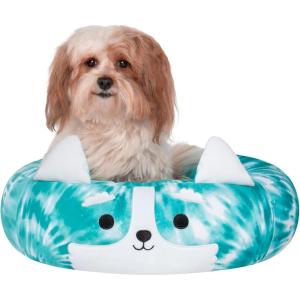 imageSquishmallows 20Inch Wendy Frog Pet Bed  Small Ultrasoft Official Squishmallows Plush Pet BedBlue  White Corgi