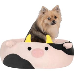 imageSquishmallows 20Inch Wendy Frog Pet Bed  Small Ultrasoft Official Squishmallows Plush Pet BedPink Cow
