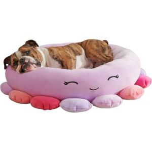 imageSquishmallows 20Inch Wendy Frog Pet Bed  Small Ultrasoft Official Squishmallows Plush Pet BedPink Octopus