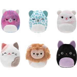 imageSquishville Mystery MiniSquishmallows Plush  Wildlife Squad  Six 2Inch Characters  Includes Michaela and Kiki Plus Four Mystery Figures  Irresistibly Soft Colorful PlushPurrfect Squad