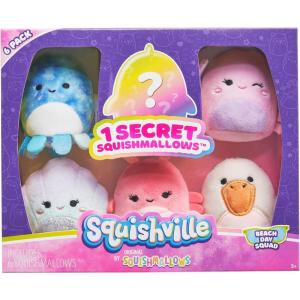 imageSquishville by Original Squishmallows Beach Day Squad Plush  Six 2Inch Squishmallows Plush Including Mauricio Deniz Cosmina Shauna Chester and a Surprise SquishmallowBeach Day Squad