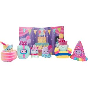 imageSquishville by Original Squishmallows Birthday Bash Set  Six Exclusive 2inch Squishmallows Plush Four Costumes and Accessories and a PopUp Play Display  Toys for Kids