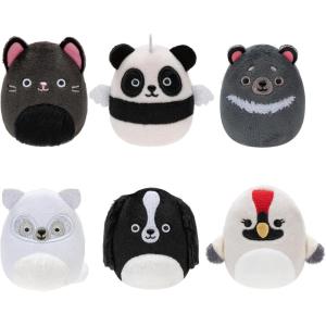 imageSquishville by Original Squishmallows Purple Pals Squad Plush  Six 2Inch Squishmallows Plush Including Bashira Mollie Carlota Patrick Rida and Jazzy  Toys for KidsBlack and White