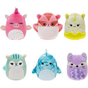 imageSquishville by Original Squishmallows Purple Pals Squad Plush  Six 2Inch Squishmallows Plush Including Bashira Mollie Carlota Patrick Rida and Jazzy  Toys for KidsCute  Colorful