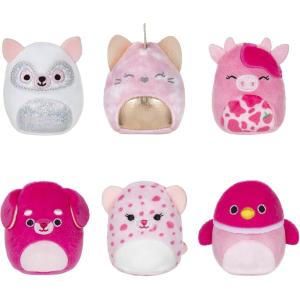 imageSquishville by Original Squishmallows Purple Pals Squad Plush  Six 2Inch Squishmallows Plush Including Bashira Mollie Carlota Patrick Rida and Jazzy  Toys for KidsPerfectly Pink