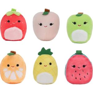 imageSquishville by Squishmallows Mini Plush Fruit Squad Six 2quot Soft Minimallow Plush Irresistibly Colorful Fruits Mini Peach Pineapple and WatermelonFruit Squad