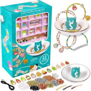 imageFashion Angels Squishmallows Luxe Jewelry Design Kit Includes Assortment of Beads Charms ampamp More Makes 12 Projects Squishmallows Character Jewelry for Kids Teen Girls ampamp Boys