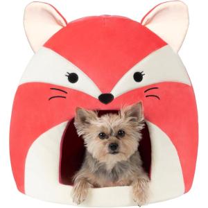 imageSquishmallows Original 16Inch Fifi The Fox Pet Cave  Ultrasoft Official Jazwares Pet Bed for Dogs and Cats