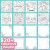 imageSquishmallows Original Sketchbook Over 20 Stationery Supplies Features Scrapbook Stickers Cam the Cat Fidget Toy Drawing Paper Great Kids Craft Coloring Books for Kids Ages 48Sketchbook