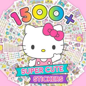 imageOriginal Squishmallows 2000 One of a Kind Sticker Book 43 Sticker Sheets Kawaii Squishmallows Stickers for Water Bottle Notebooks Party Favor Bags Cute Stickers ampamp Sticker Books for Kids Ages 48Hello Kitty