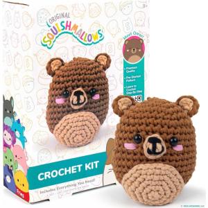 imageSquishmallow Original Omar The Bear Crochet Kit Includes Yarn Crochet Hook Starter Hooks StepbyStep Tutorials Exclusive Crochet Kit for Beginners DIY Craft Crochet Kits Great Teen GiftsOmar the Bear