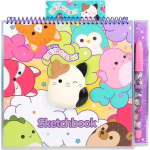 imageSquishmallows Original Sketchbook Over 20 Stationery Supplies Features Scrapbook Stickers Cam the Cat Fidget Toy Drawing Paper Great Kids Craft Coloring Books for Kids Ages 48Sketchbook
