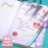 imageOriginal Squishmallows Squishy Diary Set Includes 5 x 7 Diary 60 Sheets Kawaii Stickers Pen Fun Journaling Kit ampamp Sketchbook for Kids School Supplies Journal for GirlsDiary Set