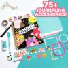 imageSquishmallows Original DIY Journaling Kit Includes Craft Supplies Like Cute Stickers for Journaling Sketch Pad Cam The Cat Charm Keychain Fun Scrapbook Kit Girl Gifts Art SetJournaling Kit