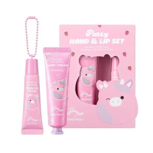 imageTONYMOLY x Squishmallow Cam the Cat 2PC Hand Cream ampamp Lip Gloss Set Coconut Milk Hand Cream Frosted Milk Lip GlossPatty the Cow