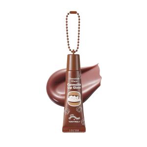 imageTONYMOLY x Squishmallow Patty Keychain Lip Gloss Strawberry Shortcake Gloss Sheer Pigmented Glossy Lip Stain Hydrating NonSticky High Shine Glossy 11mlChocolate Glaze Carmelita
