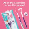 imageBrush Buddies Squishmallows Toothbrush Travel Kit Dental Kit with Toothbrush Tongue Scraper and Floss