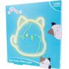 imageFizz Creations Squishmallows Cam The Cat Neon Wall Light  Officially Licensed Squishmallows Merchandise  USB Powered  Vibrant Yellow Neon Light  Wall Mount Options