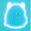 imageFizz Creations Squishmallows Winston The Owl Wall Light  Officially Licensed Squishmallows Merchandise  USB Powered  Vibrant Blue Neon Light  Wall Mount Options