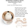 imageStudio Oh x Squishmallow Patty Mooody Strawberry Swirl Scented Candle 12 oz Sweet Strawberry Warm Vanilla Citrus Freesia and Crisp Apple Reusable Decorative JarCam Purrrfect Maple Donut