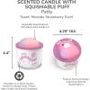 imageStudio Oh x Squishmallow Patty Mooody Strawberry Swirl Scented Candle 12 oz Sweet Strawberry Warm Vanilla Citrus Freesia and Crisp Apple Reusable Decorative JarPatty Mooody Strawberry Swirl