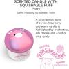 imageStudio Oh x Squishmallow Patty Mooody Strawberry Swirl Scented Candle 12 oz Sweet Strawberry Warm Vanilla Citrus Freesia and Crisp Apple Reusable Decorative JarPatty Mooody Strawberry Swirl
