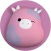 imageStudio Oh x Squishmallow Patty Mooody Strawberry Swirl Scented Candle 12 oz Sweet Strawberry Warm Vanilla Citrus Freesia and Crisp Apple Reusable Decorative JarPatty Mooody Strawberry Swirl