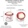 imageStudio Oh x Squishmallow Patty Mooody Strawberry Swirl Scented Candle 12 oz Sweet Strawberry Warm Vanilla Citrus Freesia and Crisp Apple Reusable Decorative JarMalcolm Misty Mintberry Meadow