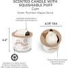 imageStudio Oh x Squishmallow Patty Mooody Strawberry Swirl Scented Candle 12 oz Sweet Strawberry Warm Vanilla Citrus Freesia and Crisp Apple Reusable Decorative JarCam Purrrfect Maple Donut