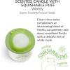 imageStudio Oh x Squishmallow Patty Mooody Strawberry Swirl Scented Candle 12 oz Sweet Strawberry Warm Vanilla Citrus Freesia and Crisp Apple Reusable Decorative JarWendy Freshhh Flower Fields