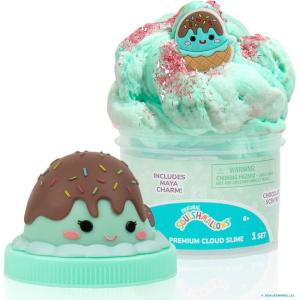 imageSquishmallows Pyle The Mushroom Premium Grape Scented Slime 8 oz 3 Fun Slime Add Ins Great Toys for 6 Year OldsMaya Ice Cream