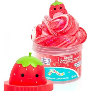imageSquishmallows Pyle The Mushroom Premium Grape Scented Slime 8 oz 3 Fun Slime Add Ins Great Toys for 6 Year OldsScarlett Strawberry