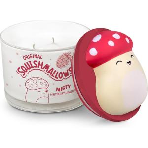 imageStudio Oh x Squishmallow Patty Mooody Strawberry Swirl Scented Candle 12 oz Sweet Strawberry Warm Vanilla Citrus Freesia and Crisp Apple Reusable Decorative JarMalcolm Misty Mintberry Meadow