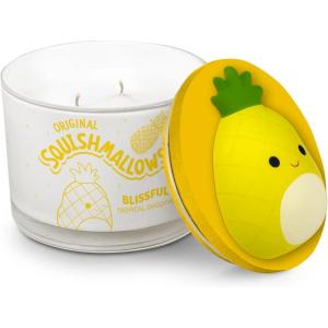 imageStudio Oh x Squishmallow Patty Mooody Strawberry Swirl Scented Candle 12 oz Sweet Strawberry Warm Vanilla Citrus Freesia and Crisp Apple Reusable Decorative JarMaui Blissful Tropical Smoothie