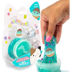 imageOriginal Squishmallows Glitter Carl The Burger Charm VanillaScented Slime 3 Slime AddIns PreMade Sludge Toy for Kids Great 6 Year Old ToysMaya the Ice Cream