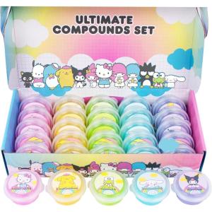imageOriginal Squishmallows Ultimate Compounds Set 25Pack Scented Glitter Slimes Slime Party Favors for Kids Slime Bulk Kids Party Favors Goodie Bags Mini Squishmallows Mini Slime Sludge ToysHello Kitty Slime 25 PK