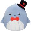 imageSquishmallows Original 12Inch Samir Blue Whale with Heart Top Hat and Red Bow Tie  Official Jazwares Plush