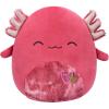 imageSquishmallows Original 8Inch IndieMae Maroon Axolotl with Fuzzy Belly and Hearts Embroidery  Official Jazwares Plush