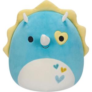 imageSquishmallows Original 12Inch Braedon Teal Triceratops with Heart Eye Patch  Official Jazwares Large Plush