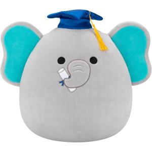 imageSquishmallows Original 12in Lemus The Grey Elephant with Graduation Cap  Official Jazwares Plush MediumSizedGrey Elephant