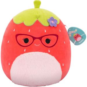 imageSquishmallows Original 12in Scarlet The Red Strawberry with Glasses and Flower Pin  Official Jazwares Plush MediumSizedRed Strawberry