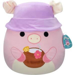 imageSquishmallows Original 16in Rosie The Spotted Pig with Flower Pin  Official Jazwares Plush LargePig W Tropical Drink