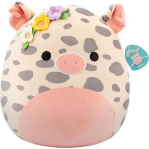 imageSquishmallows Original 16in Rosie The Spotted Pig with Flower Pin  Official Jazwares Plush LargeSpotted Pig