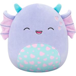 imageSquishmallows Original 8in Fitzy The Green Goblin Holding Fuzzy Heart  Official Jazwares Valentine Plush LittlePurple Monster